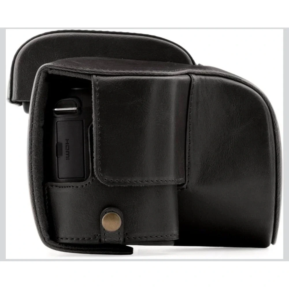 MegaGear Panasonic Lumix DC-FZ80, FZ82 Ever Ready Leather Camera Case
